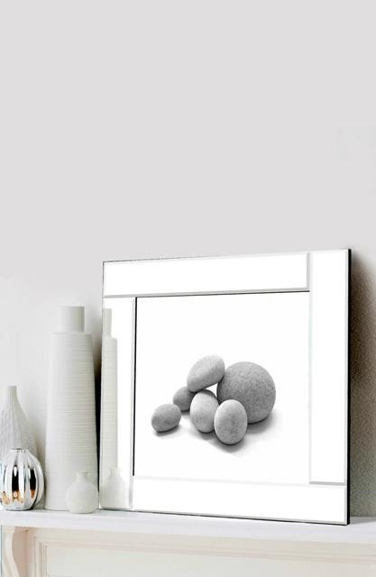 LOWEST PRICE - Tate 55 x 55cm Bevelled Edge Glass Mirror Frame with Print 4