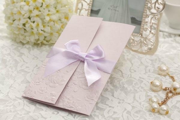 Elegant Folded Wedding Invitation With White Ribbon Bow Printable and Customizab 3