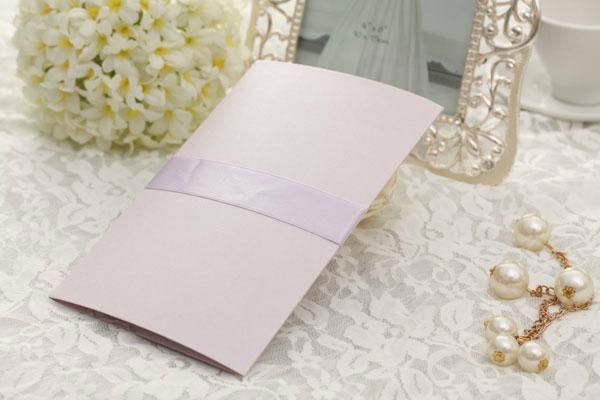Elegant Folded Wedding Invitation With White Ribbon Bow Printable and Customizab 5