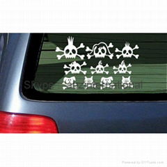 Skull Family Car Decal