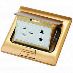 DCT-H28/GB Brass Pop up floor socket