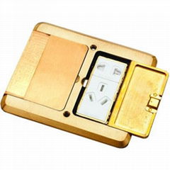 DCK-135/GS Brass Double open door Floor box