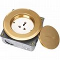DCX-110/G Brass Spiral Round floor box