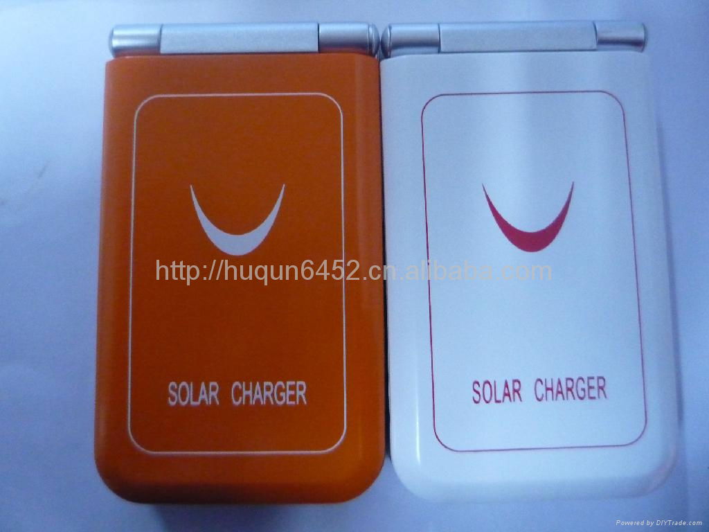 Double plate of solar energy cell phone labeled the charger 2