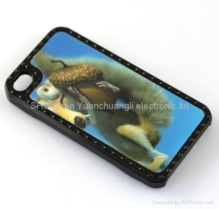 Wholesale -50pcs/lot 3D cartoon cute Cut electroplating stylish call phone case
