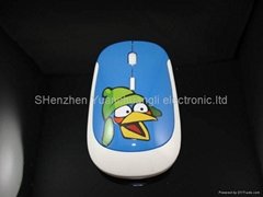Hot sale 2.4g optical mouse Angry birds 2.4G wireless mouse
