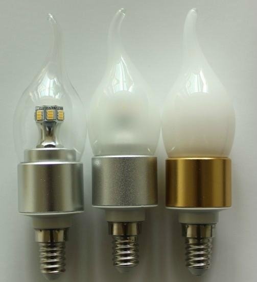 Led Candle Bulb E14 6W High Power led milky cover for chandelier lighting