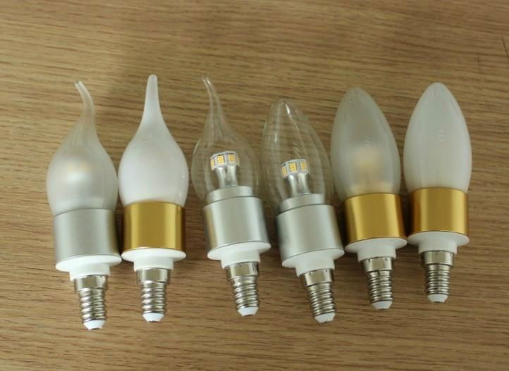 Led Candle Bulb E14 6W High Power led milky cover for chandelier lighting 4
