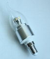 Led Candle Bulb E14 6W High Power led milky cover for chandelier lighting 5