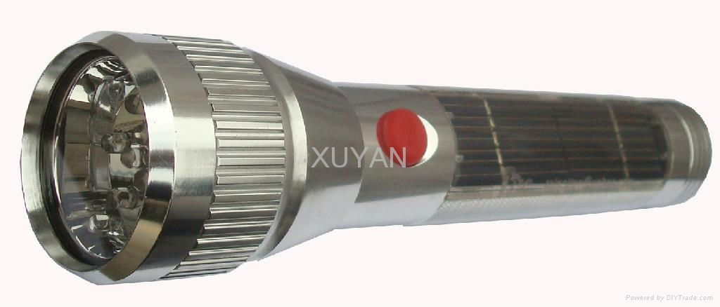 Solar Aluminum Flashlight