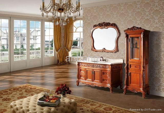 Antique Wooden Bathroom Vanity 2