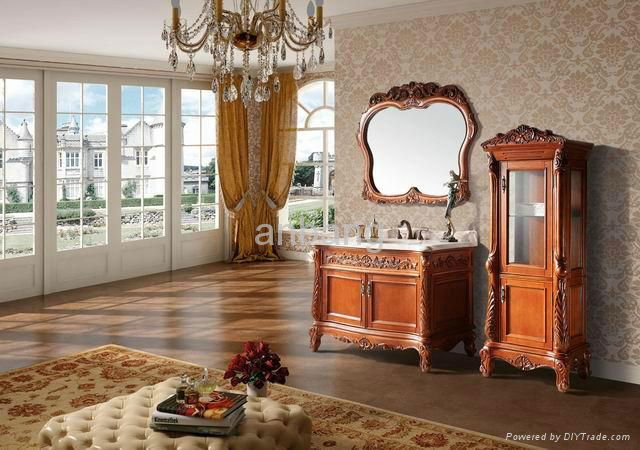 Antique Wooden Bathroom Vanity 3