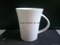 V shape ceramic mug branded printing OEM decal 3
