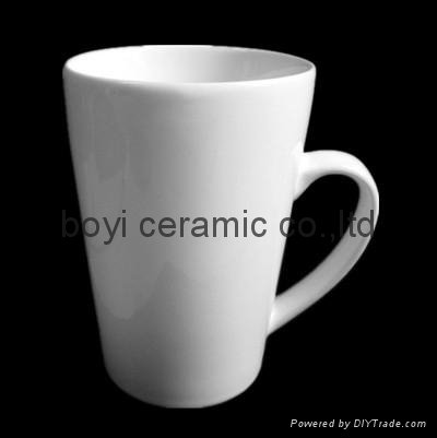 V shape ceramic mug branded printing OEM decal 4