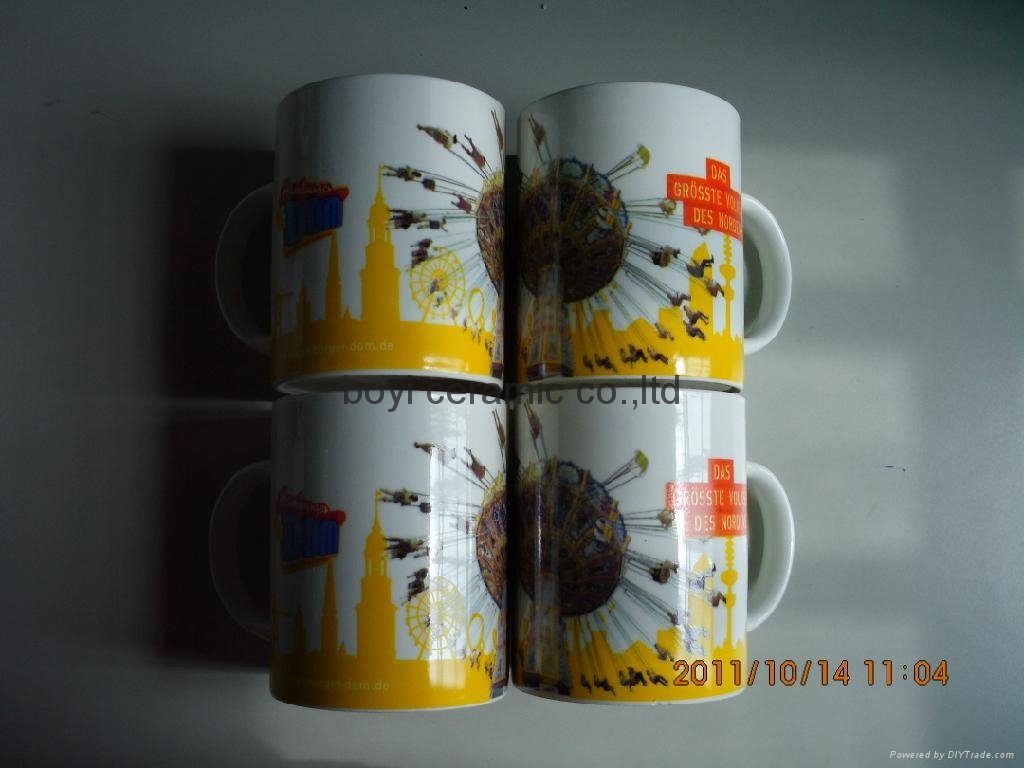 can/colonial shape ceramic mug promotion customized design