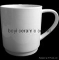 A flare mug ceramic porcelain fine bone china mug with full color 3