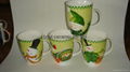 Calypso/Carnivale Shape promotion ceramic mug OEM logo printing 1