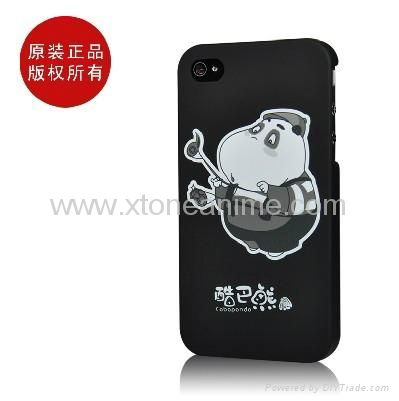 Hot Sale Black Animal Cartoon Design Plastic Case For iphone 4G 