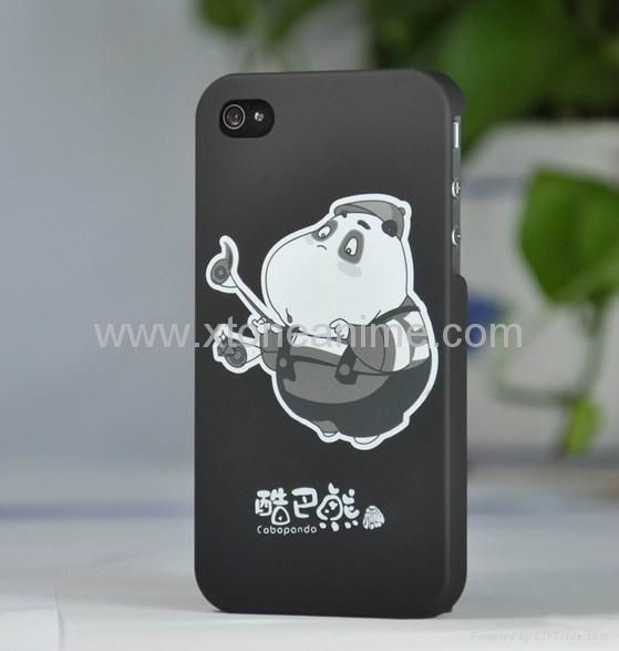 Hot Sale Black Animal Cartoon Design Plastic Case For iphone 4G  2