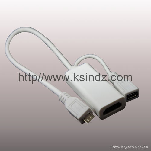 micro USB MHL to HDMI female adapter cable for HTC EVO 3G