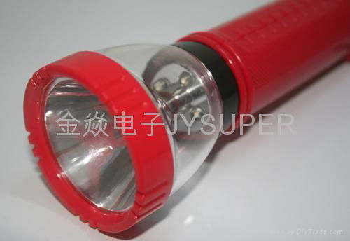 多功能LED可充电塑料手电筒 4