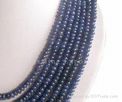 Sapphire Rondelle Smooth (A Grade) Beads 