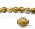 Brecciated Mookaite Puff Coin Smooth Beads 1