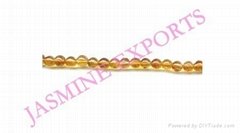 Citrine Drop Smooth Side Drilled Beads