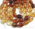Hessonite Drop Micro Faceted Side