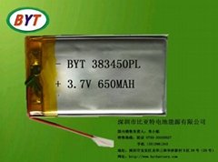 聚合物锂电池383450PL-650MAH