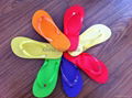 ladies flip flops with colored fruit metal studs