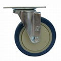 Blue PVC Swivel Light Duty Castor Wheels 1