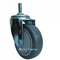 Blue PVC Swivel Light Duty Castor Wheels 3