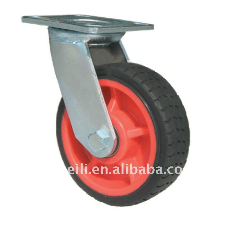 2011 New Red Corn PU Castor Wheel for Heavy Duty