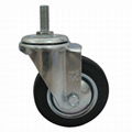 Rubber Light Duty Threaded Stem Caster