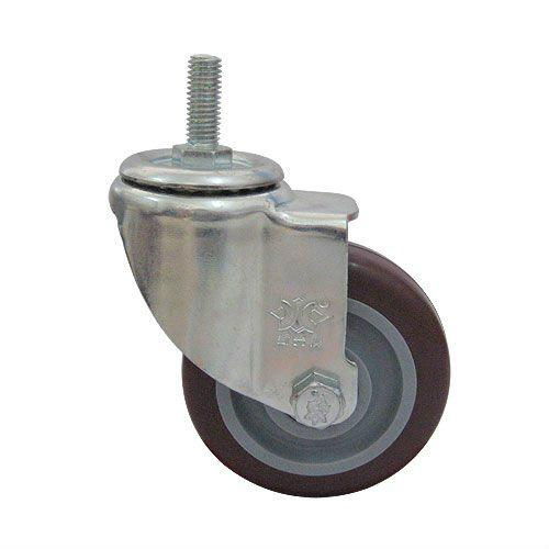 TPU Swivel Double Brake Medium Duty Castor 