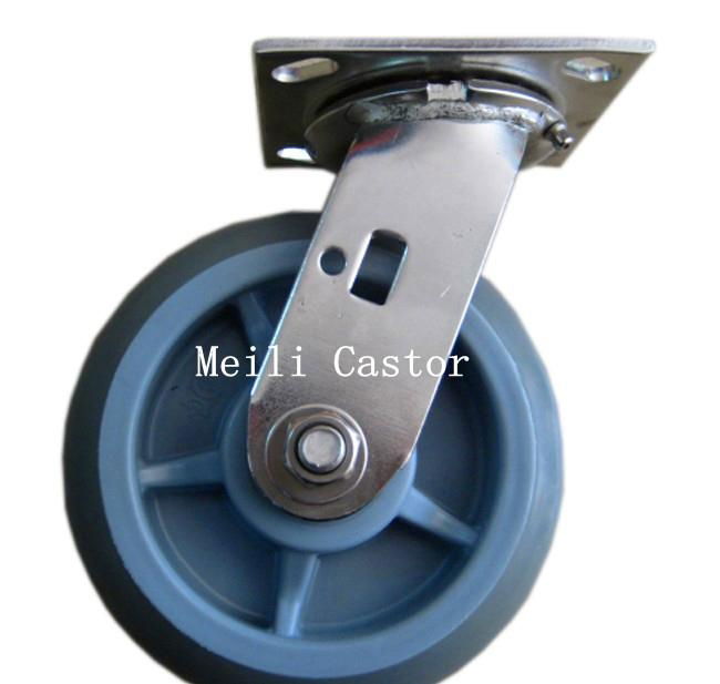 TPR Wheel Castor With Double Brake  2