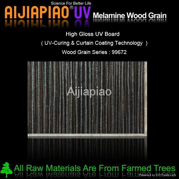 UV melamine wood grain mdf panel