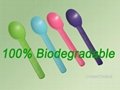 100% biodegradable PLA frozen yogurt spoon