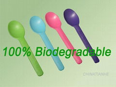 100% biodegradable PLA frozen yogurt spoon