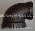 Black malleable iron pipe fitting elbow 3