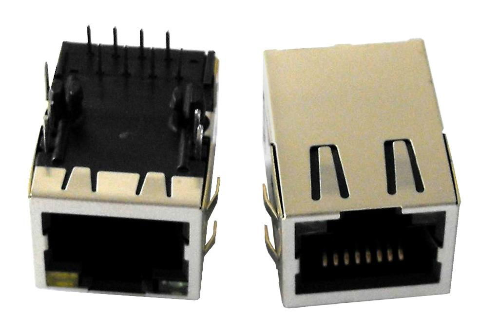 带变压器RJ45插座带LED灯 1