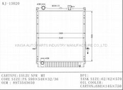 auto radiator for ISUZU NPR