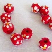 Hand Painted Wood Beads