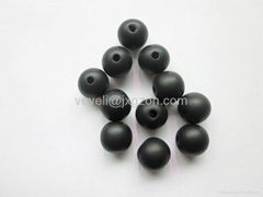 Black wooden beads