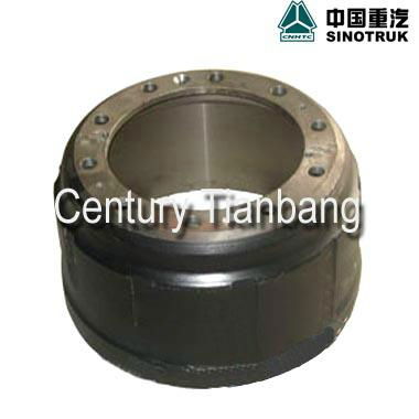 HOWO truck parts BRAKE DRUM AZ9112340006