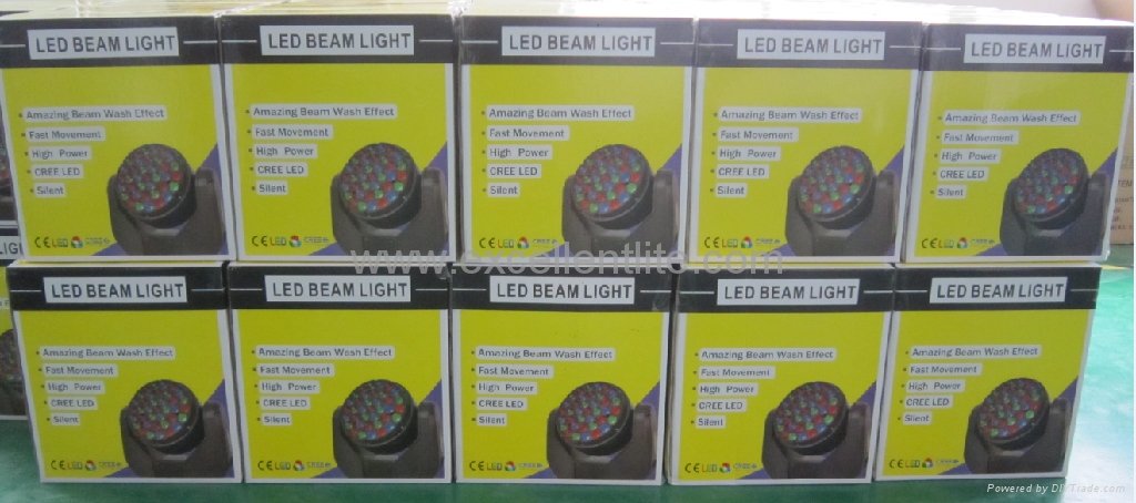 stage light CREE 37*3W RGB LED BEAM moving head light  2