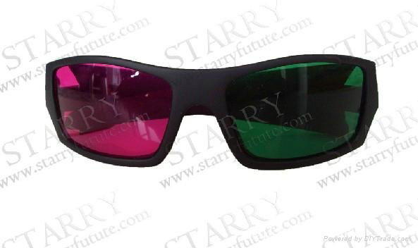 Plastic Green Magenta 3D Glasses 3