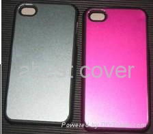 Leather Hard Back Cover Case for Iphone 4G