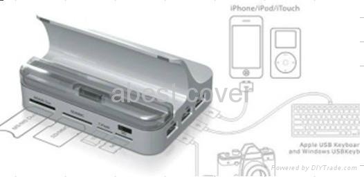 Factory supplier for iPad 2 dock with speakers player and data charging line out